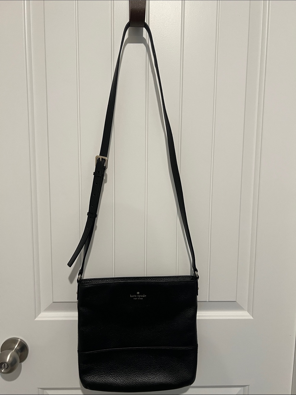 kate spade Women’s Black Pebbled Leather Crossbody Bag